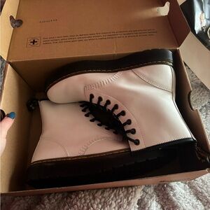 New white Doc Martens shoes